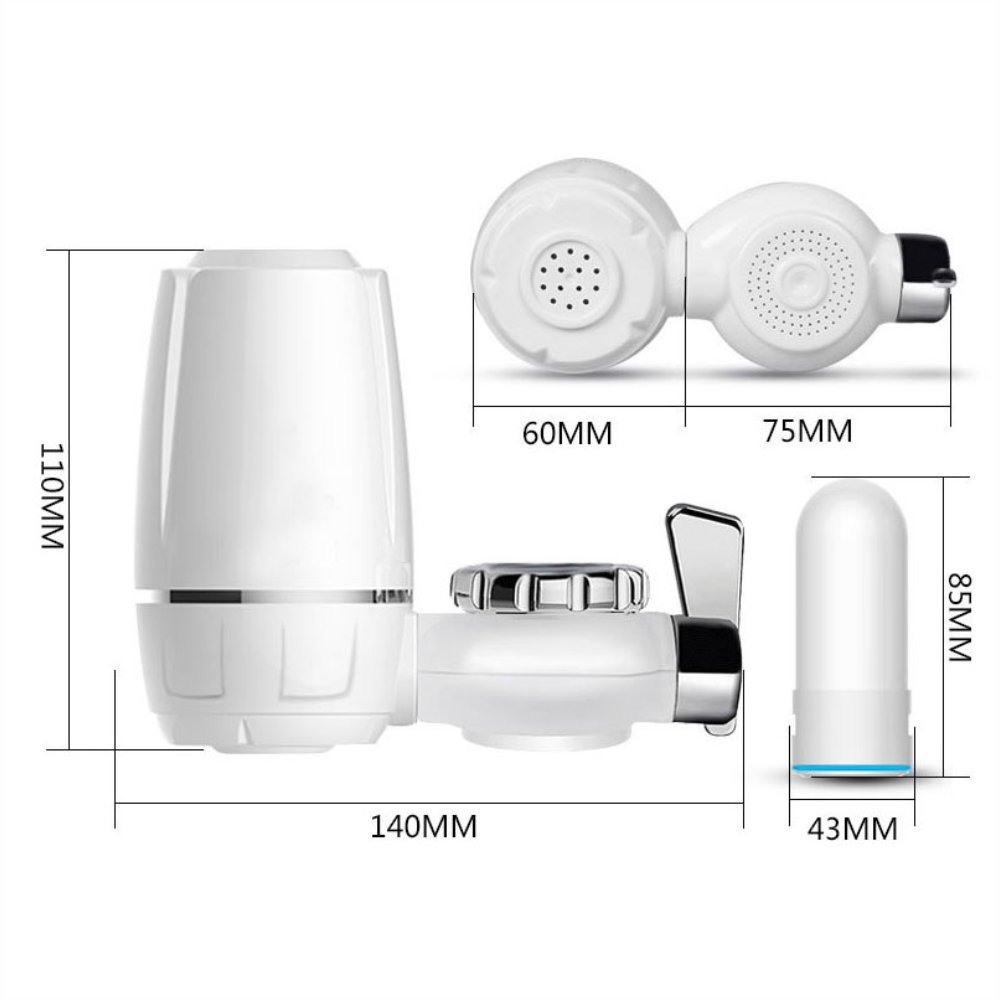 Filtro Purificador Agua Grifo 7 Niveles Carbón Activado Doble Salida