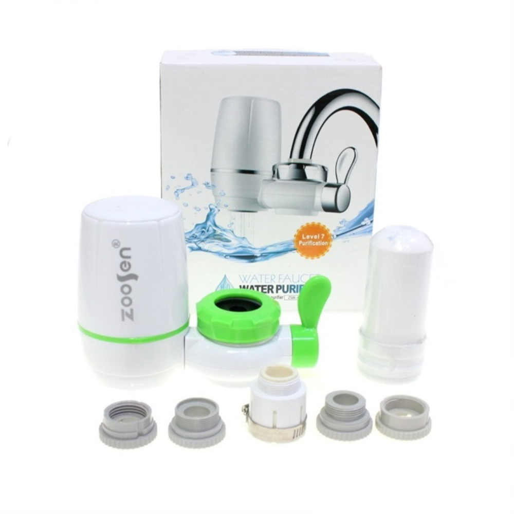 Filtro Purificador Agua Grifo 7 Niveles Carbón Activado Doble Salida