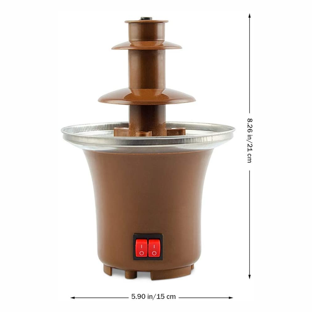 Fuente Chocolate Mini 3 Niveles Fondue Eléctrica Fiestas Postres Casa
