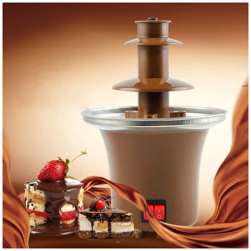 Fuente Chocolate Mini 3 Niveles Fondue Eléctrica Fiestas Postres Casa