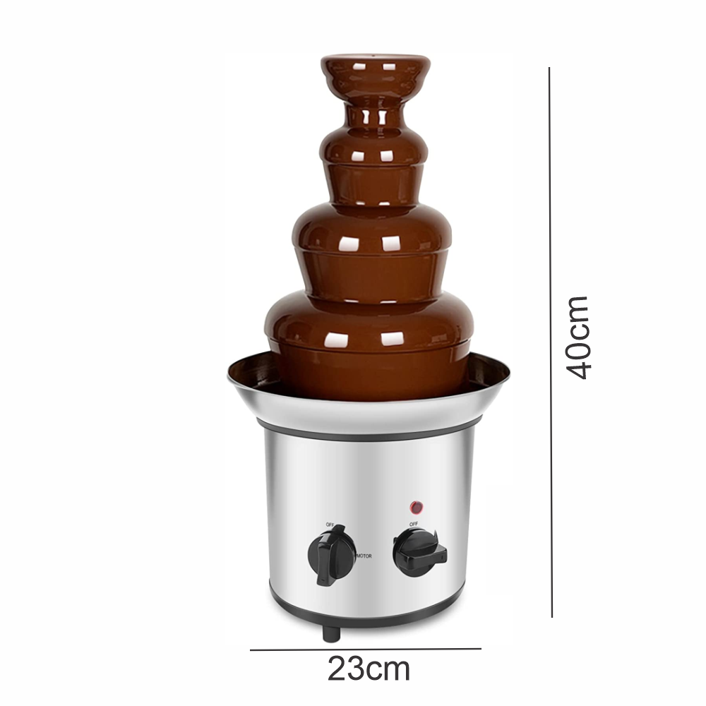 Fuente Chocolate Fondue 4 Niveles Acero Inoxidable Renahouse 170W