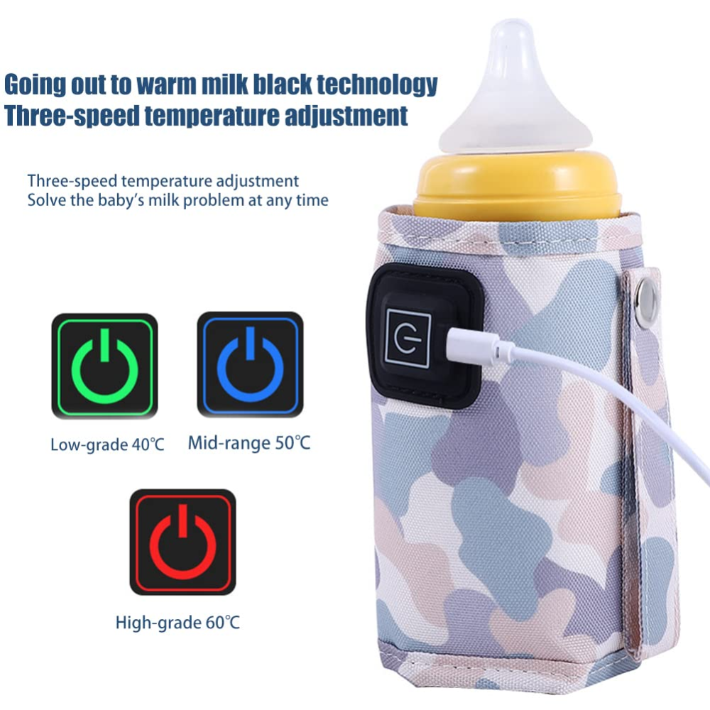 Funda Térmica Calentador Tetero Biberón Portátil USB 3 Temperaturas