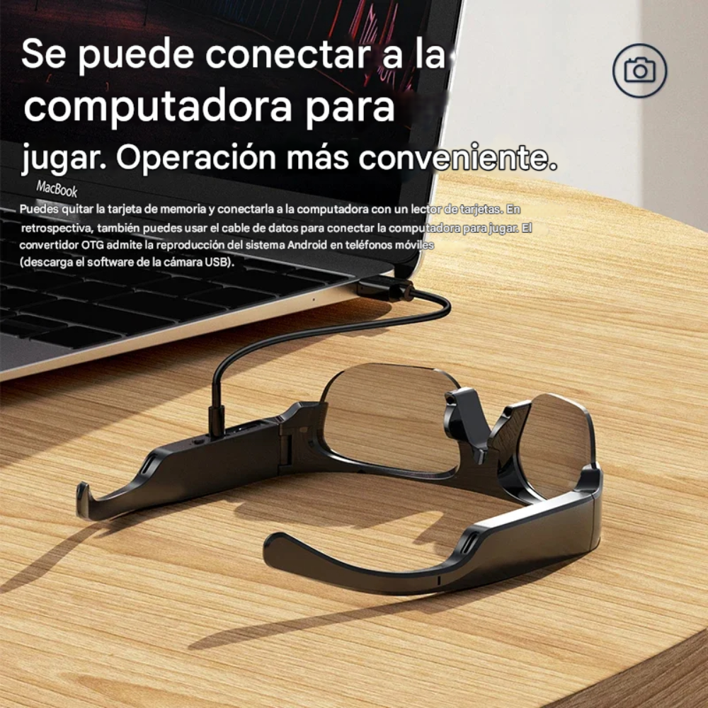 Gafas Inteligentes Cámara 2K Video Fotos Bluetooth Lentes Deportivas
