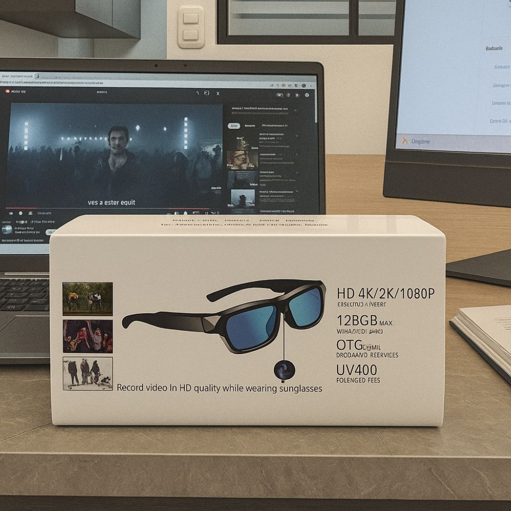 Gafas Cámara 4K Video Audio Fotos Bluetooth Audífonos Deportivas 128GB