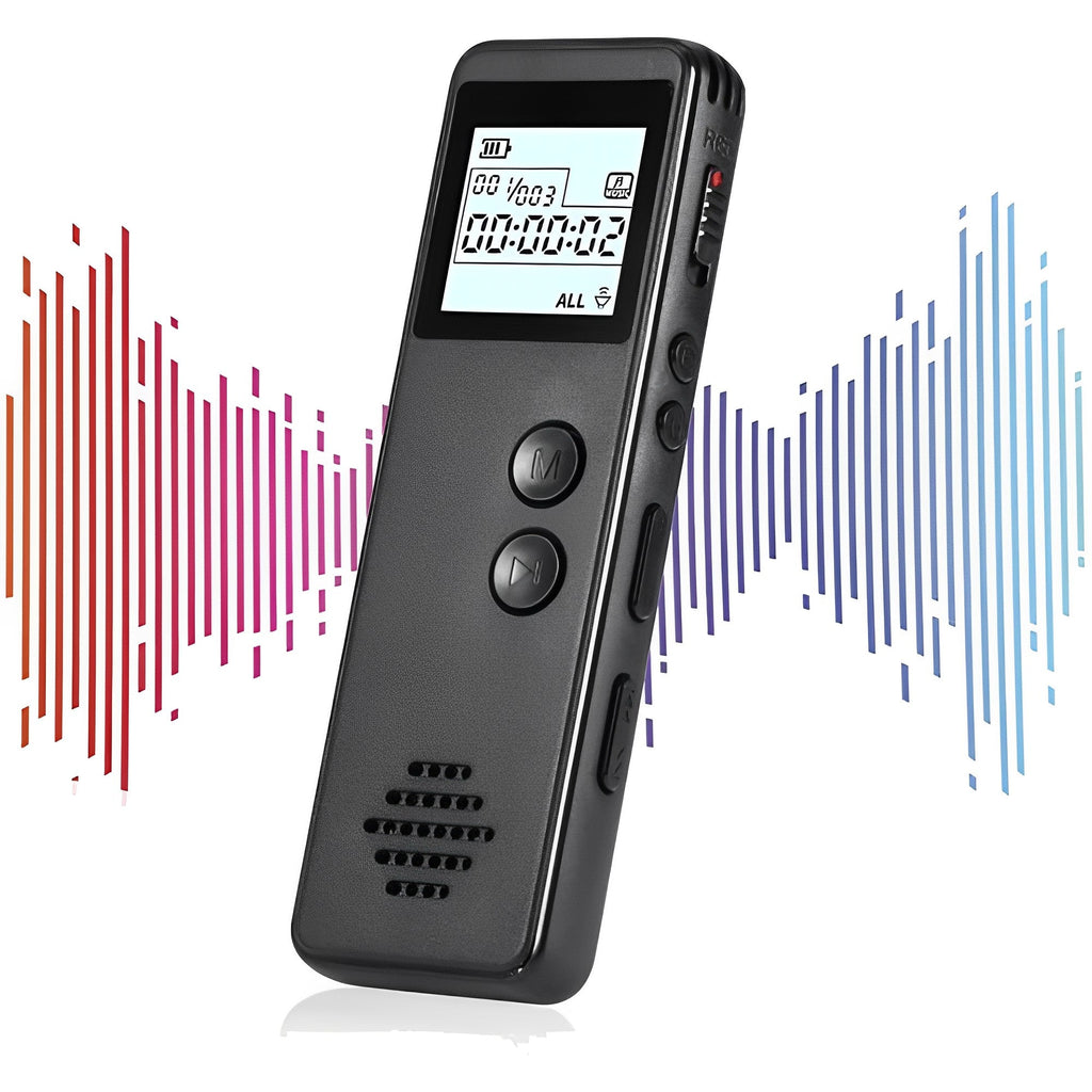 Grabadora Voz Digital Periodista MP3 Pantalla Reducción Ruido 32GB