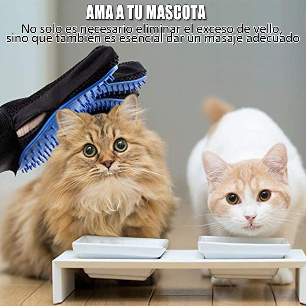Guante Quita Pelo Masajeador Perros Gatos Silicona 180 Puntas Azul