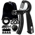 Ejercitador Mano Antebrazo Pinza Graduable 60kg Kit 5 Piezas Contador