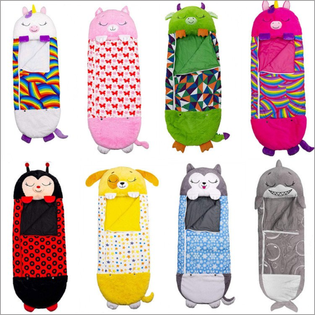 Bolsa Dormir Infantil Almohada Felpa Acolchada 160 Cm Lavable Animales