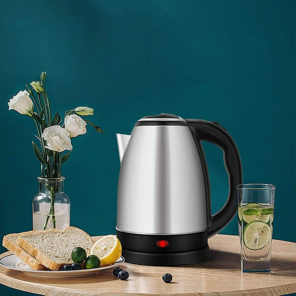 Hervidor Agua Eléctrico Acero Inoxidable 2 Litros 1000W Inalámbrico
