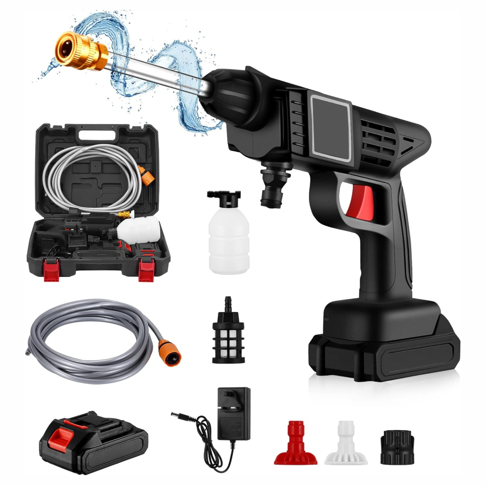 Hidrolavadora Inalámbrica Portátil Recargable 48V 464PSI Carro Moto