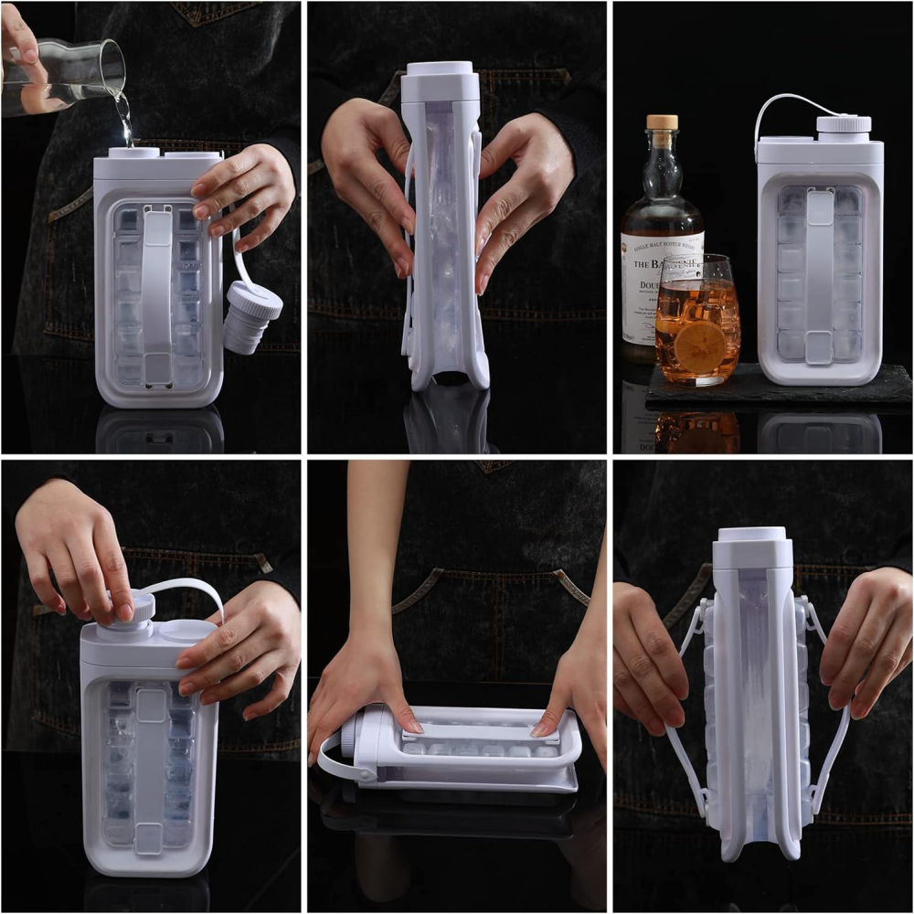 Hielera Portátil Botella Hacer Cubos Hielo Paseo Playa Camping Bebidas