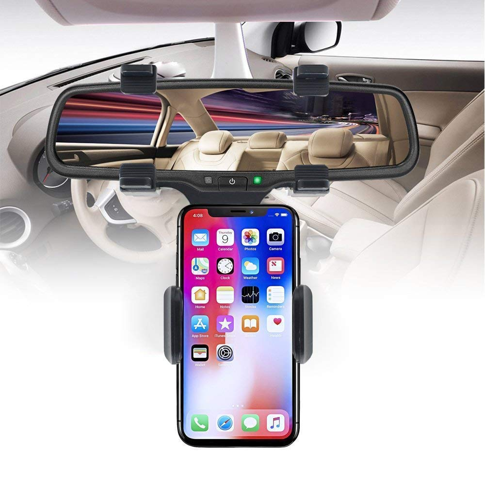 Soporte Celular Carro Espejo Retrovisor Giratorio 240 Grados Holder