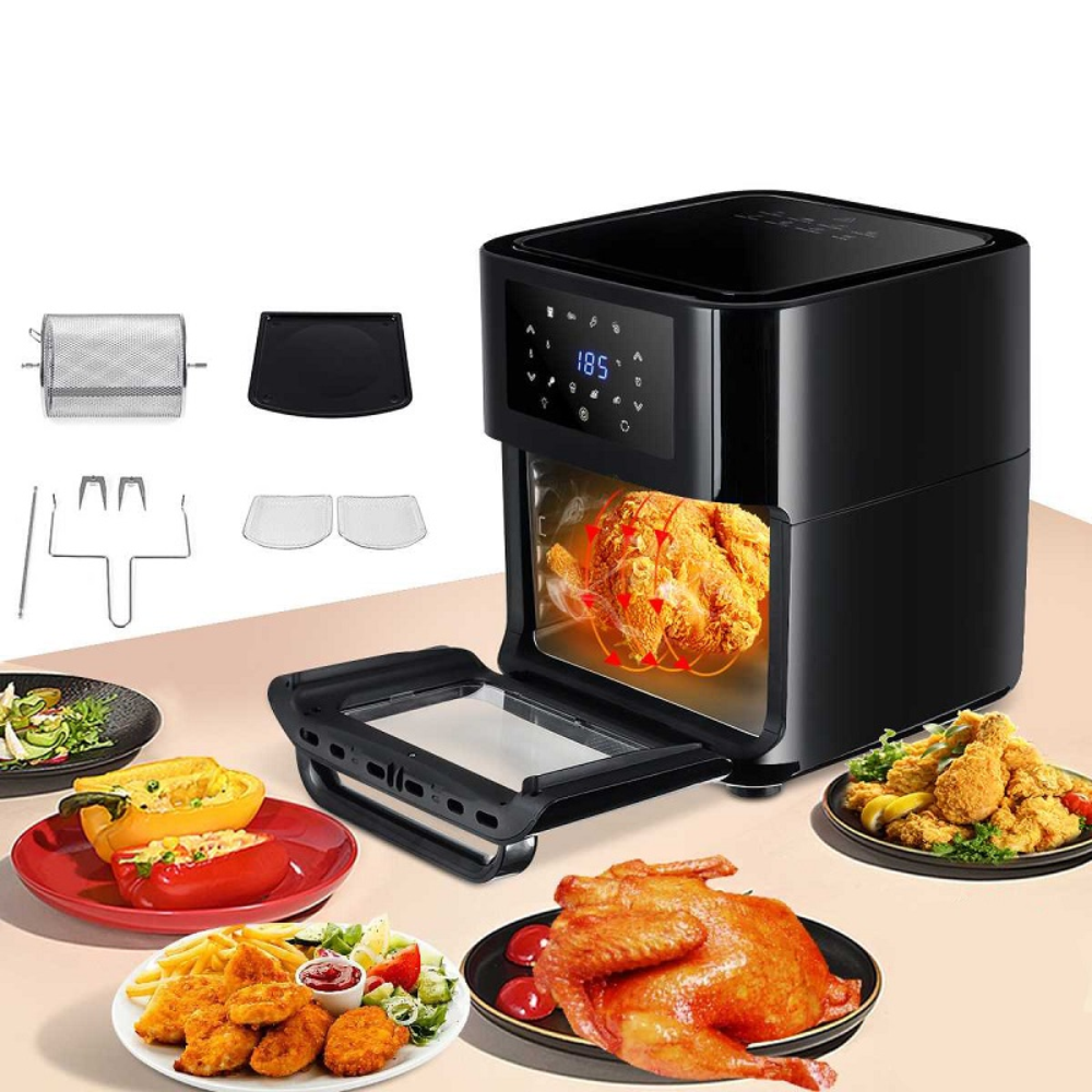 Horno Freidora Aire 12 Litros Swisshome Digital 1600W Rostizador