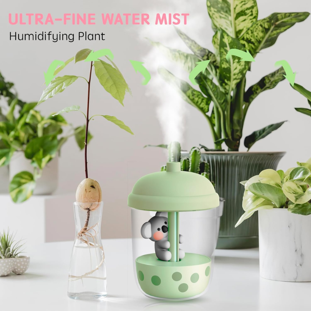 Humidificador Difusor Aromas Koala Milk Tea USB 450ml Niebla Fría