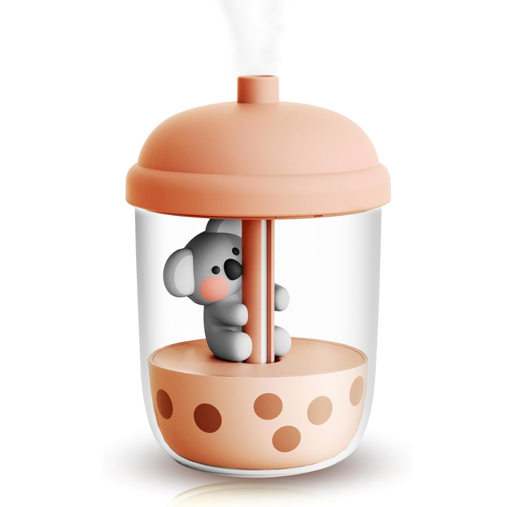 Humidificador Difusor Aromas Koala Milk Tea USB 450ml Niebla Fría