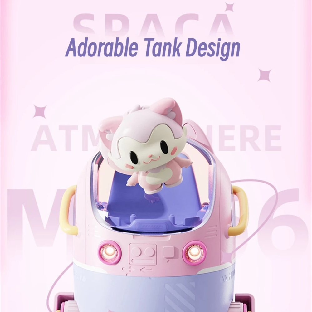 Humidificador Difusor Aromas Gato Luz LED Nocturna USB Recargable