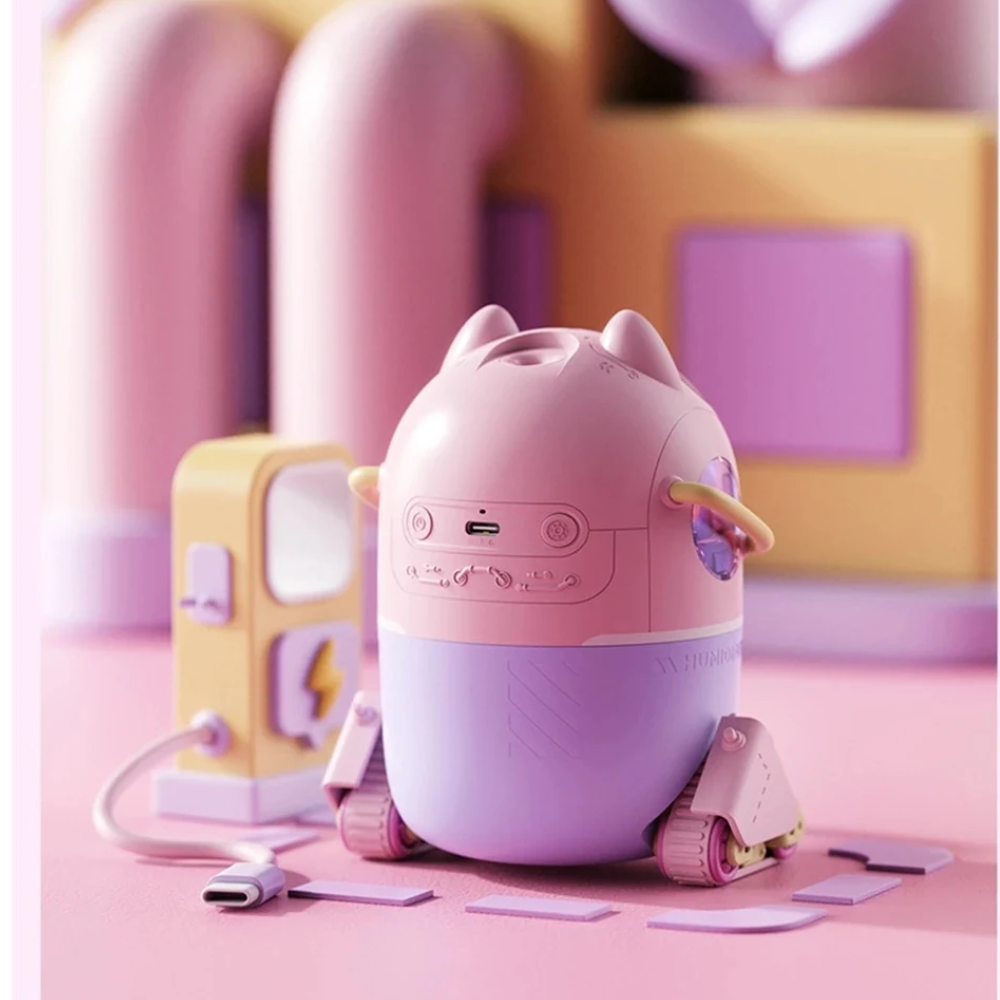 Humidificador Difusor Aromas Gato Luz LED Nocturna USB Recargable