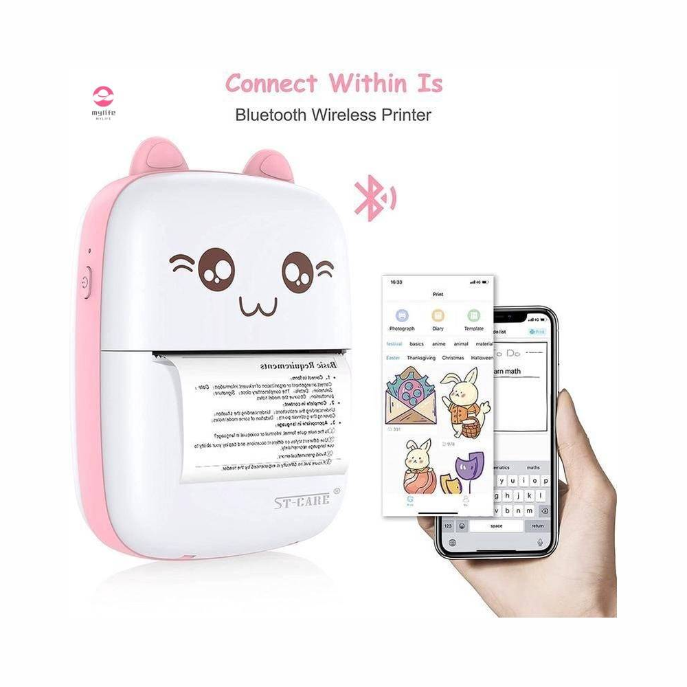 Mini Impresora Térmica Celular Bluetooth Portátil Rollos Papel Fotos