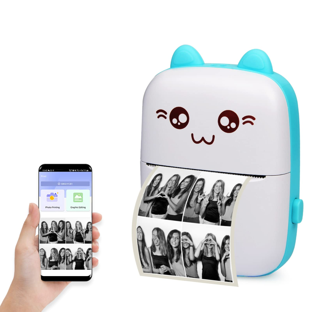 Mini Impresora Térmica Celular Bluetooth Portátil Rollos Papel Fotos