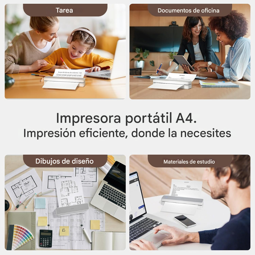 Impresora Térmica Portátil A4 HPRT MT610 Bluetooth Celular Tareas