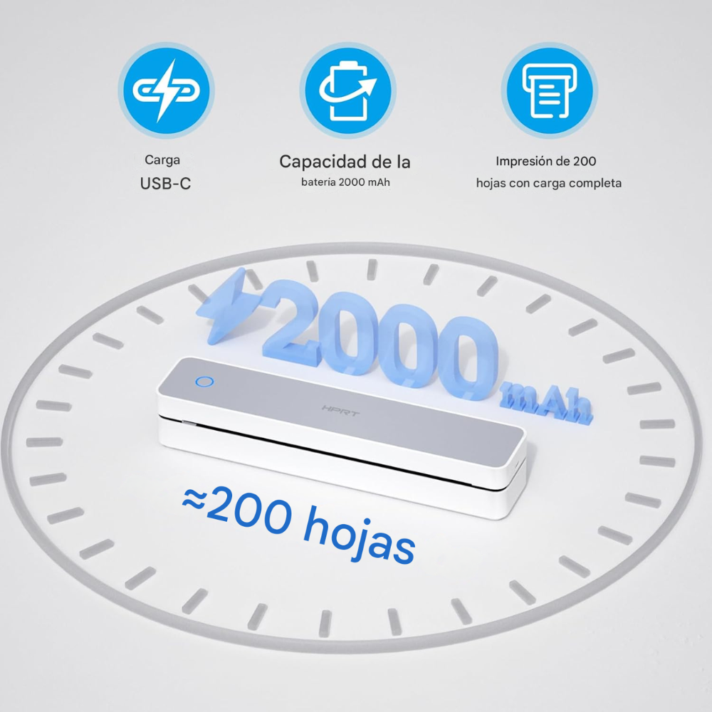 Impresora Térmica Portátil A4 HPRT MT610 Bluetooth Celular Tareas