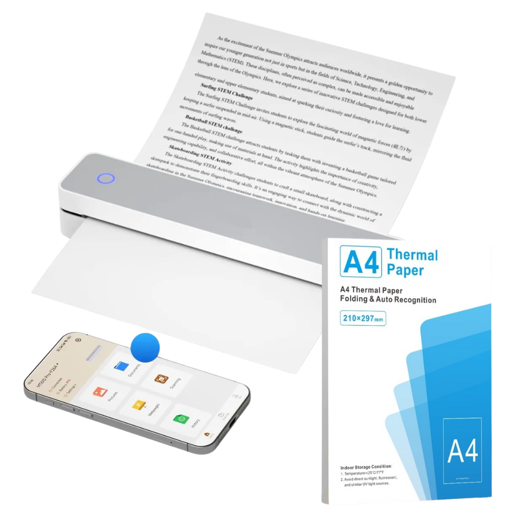 Impresora Térmica Portátil A4 HPRT MT610 Bluetooth Celular Tareas
