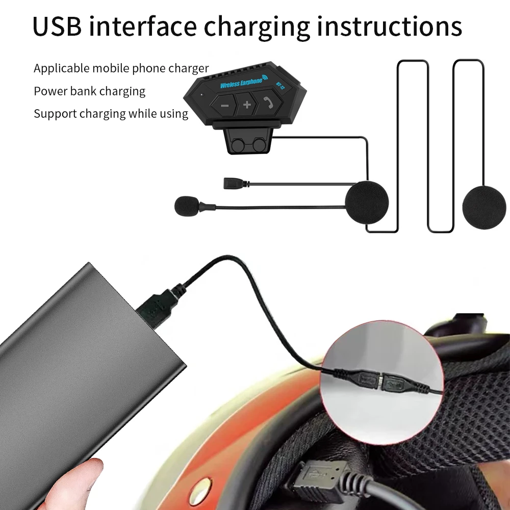 Intercomunicador Moto Bluetooth BT-12 Manos Libres Casco Música