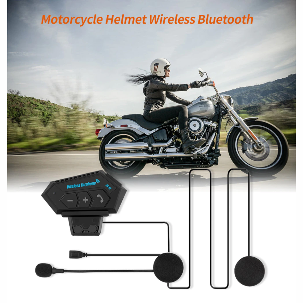 Intercomunicador Moto Bluetooth BT-12 Manos Libres Casco Música