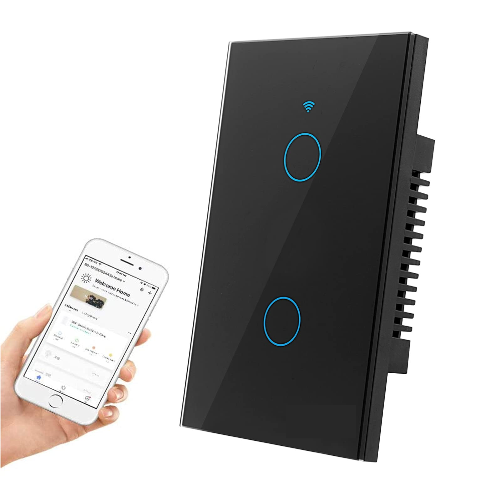 Interruptor Inteligente WiFi Táctil Vidrio Alexa Google Smart Life