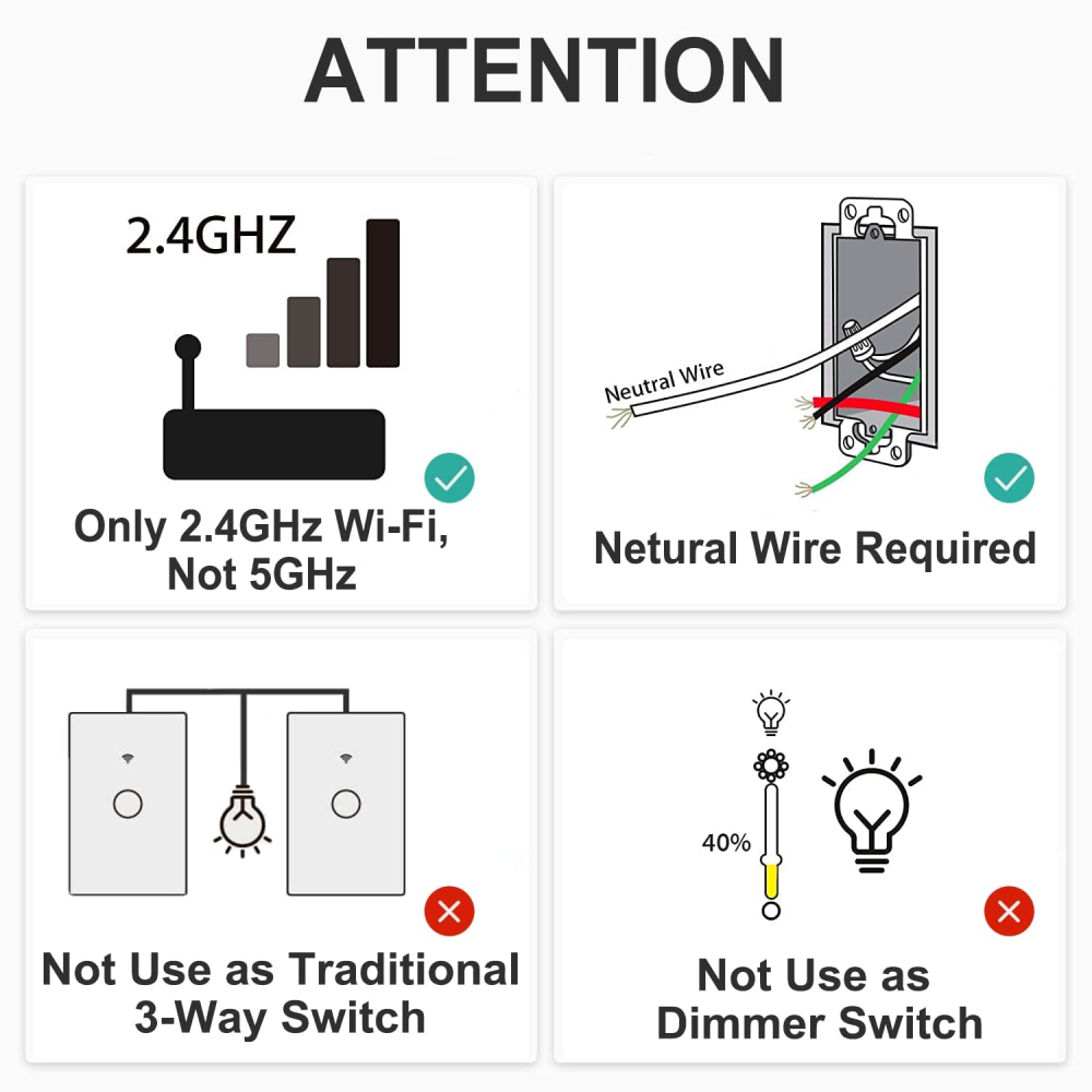 Interruptor Inteligente WiFi Táctil Vidrio Alexa Google Smart Life