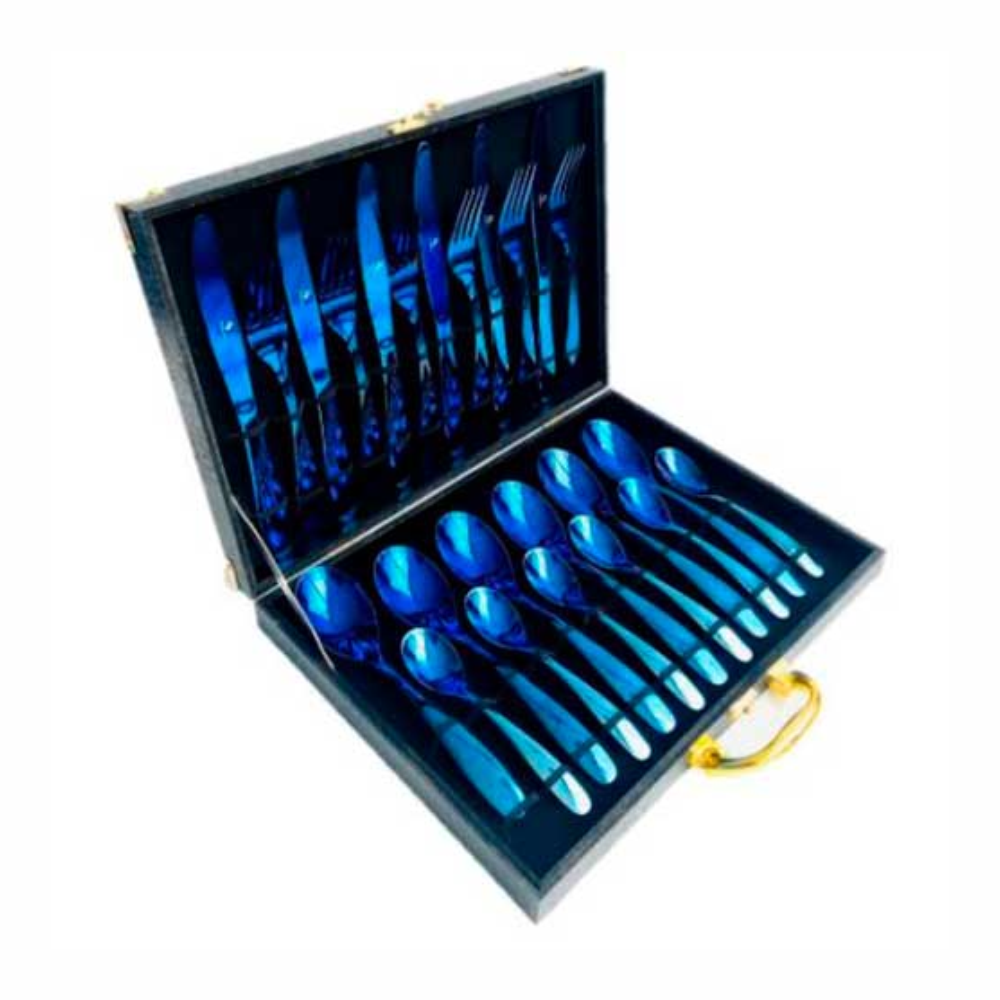 Juego Cubiertos Schaffhausen 24 Piezas Acero Inoxidable Caja Regalo