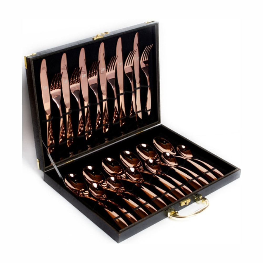 Juego Cubiertos Schaffhausen 24 Piezas Acero Inoxidable Caja Regalo