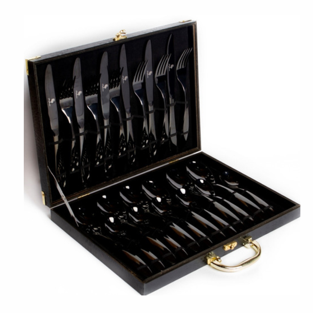 Juego Cubiertos Schaffhausen 24 Piezas Acero Inoxidable Caja Regalo
