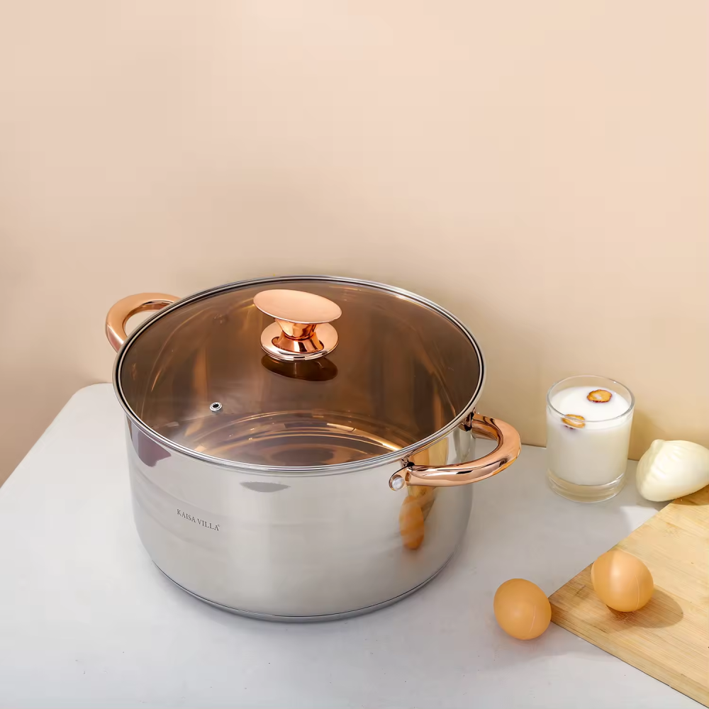 Batería Cocina Ollas Acero Inoxidable Duo Le Bao 6 Piezas Inducción