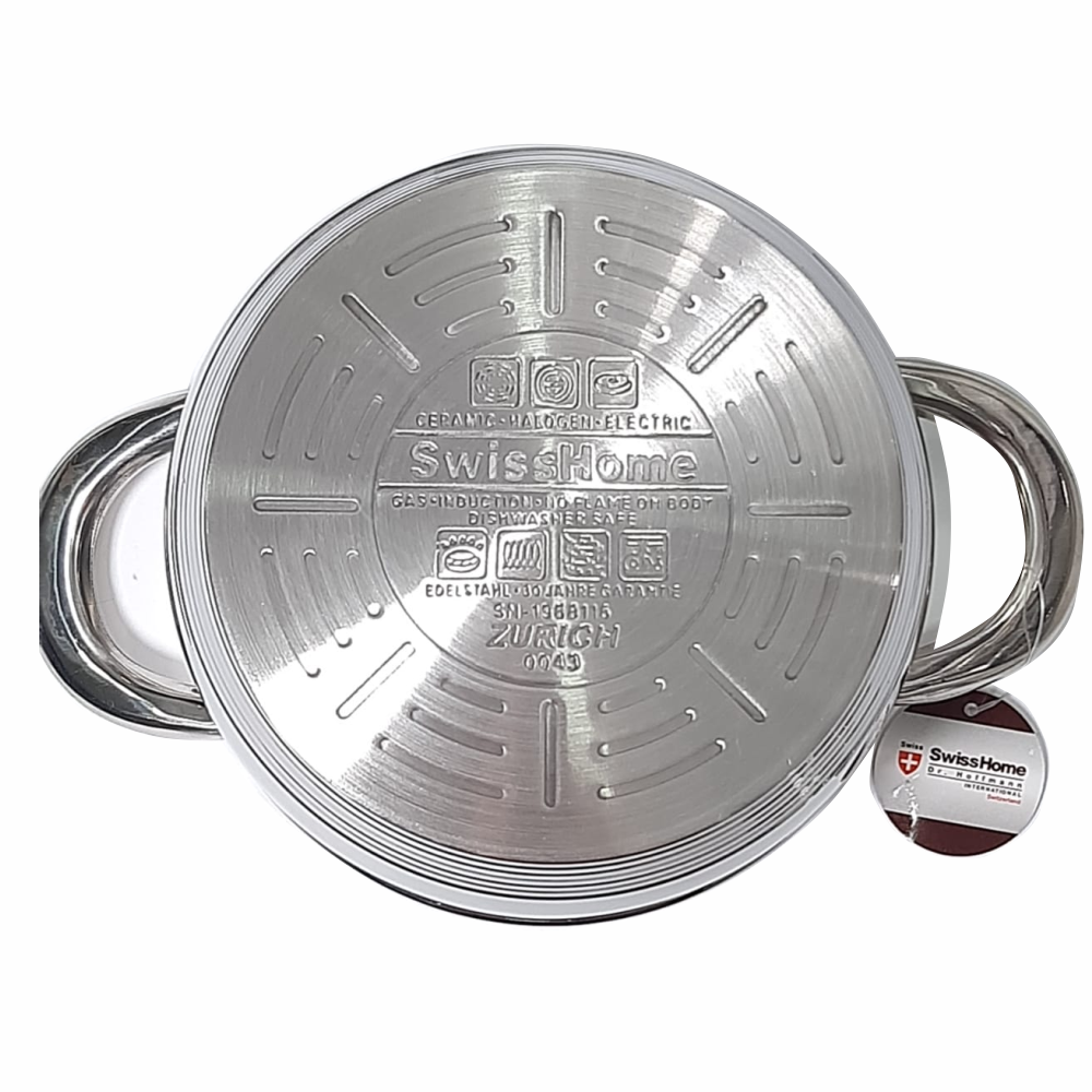 Juego Ollas Swisshome MK12 Acero Quirúrgico 18/10 12 Piezas Tapas