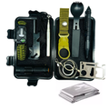 Kit Supervivencia SOS 12x1 Camping Linterna Brújula Manta Térmica