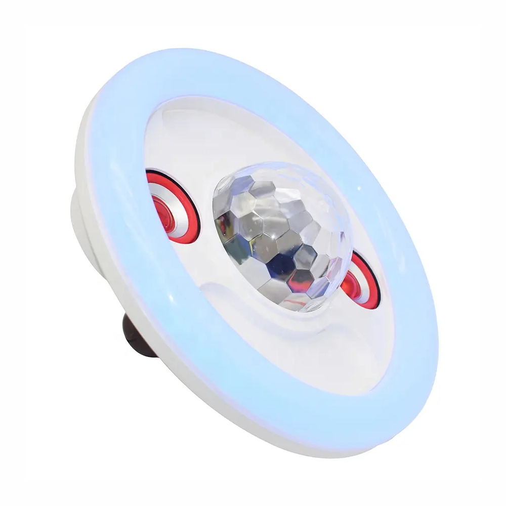 Bombillo Parlante Bluetooth RGB 36W E27 Doble Altavoz Control Remoto