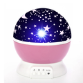 Lámpara Proyector Estrellas Luna Giratoria LED RGB Luz Noche Niños USB