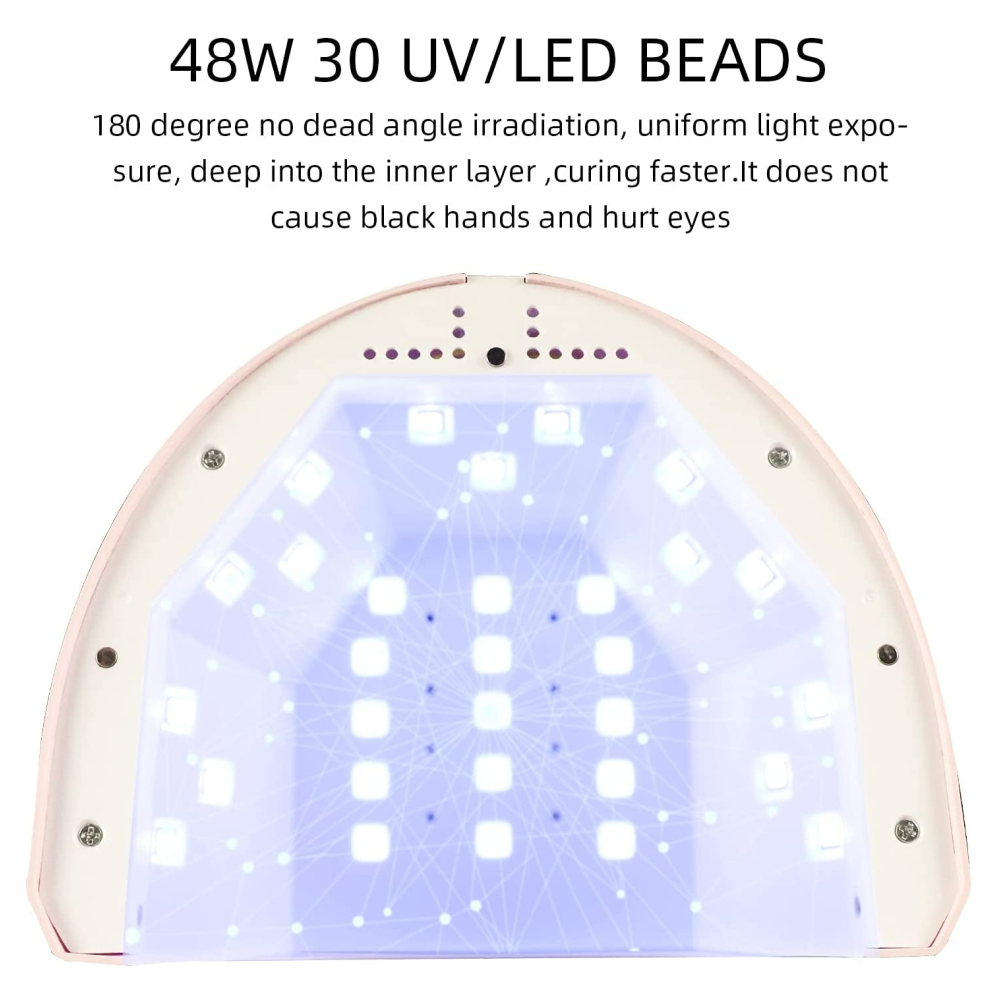 Lámpara UV LED Uñas 48W Sensor Automático Temporizador Secado Gel