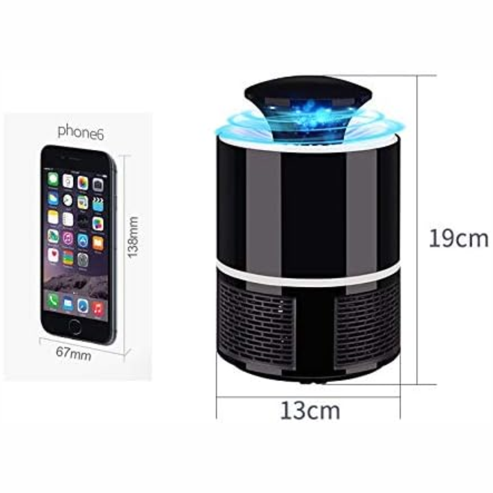 Lámpara Mata Mosquitos LED USB Silenciosa Trampa Zancudos Luz Nocturna