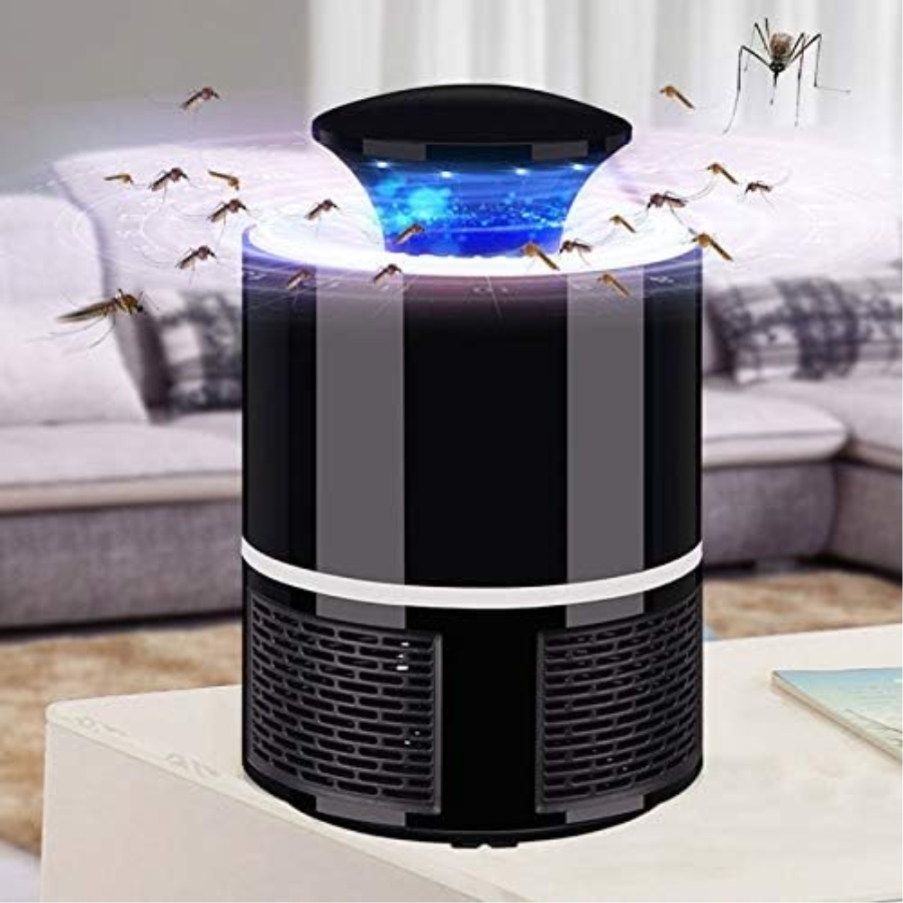 Lámpara Mata Mosquitos LED USB Silenciosa Trampa Zancudos Luz Nocturna