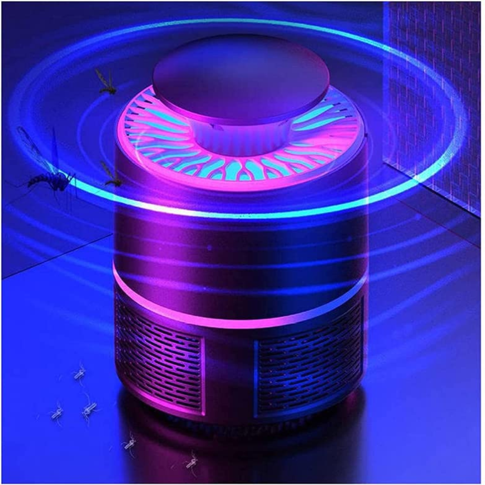 Lámpara Mata Mosquitos LED USB Silenciosa Trampa Zancudos Luz Nocturna
