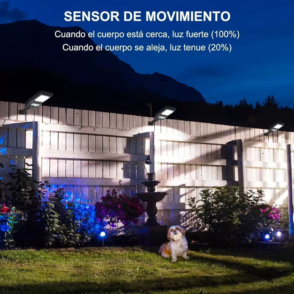 Reflector Solar 300W Sensor Movimiento CL115 Exterior IP65 LED Brazo