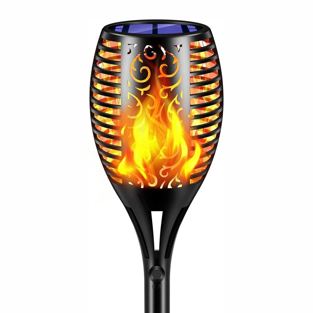 Lámpara Solar Antorcha Jardín Efecto Llama Fuego IP65 Exterior Estaca