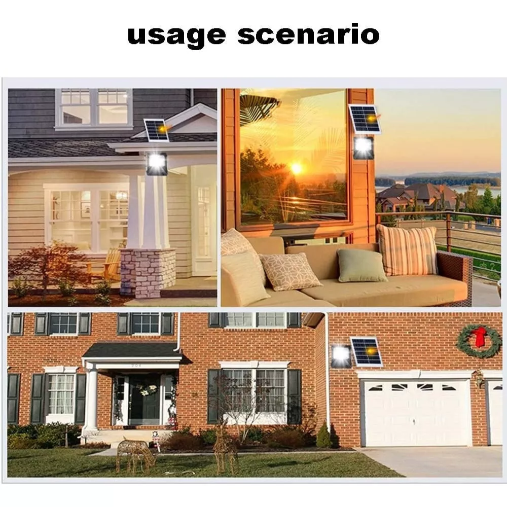 Lámpara Solar Exterior 100W CL-750S Sensor Movimiento Control Remoto