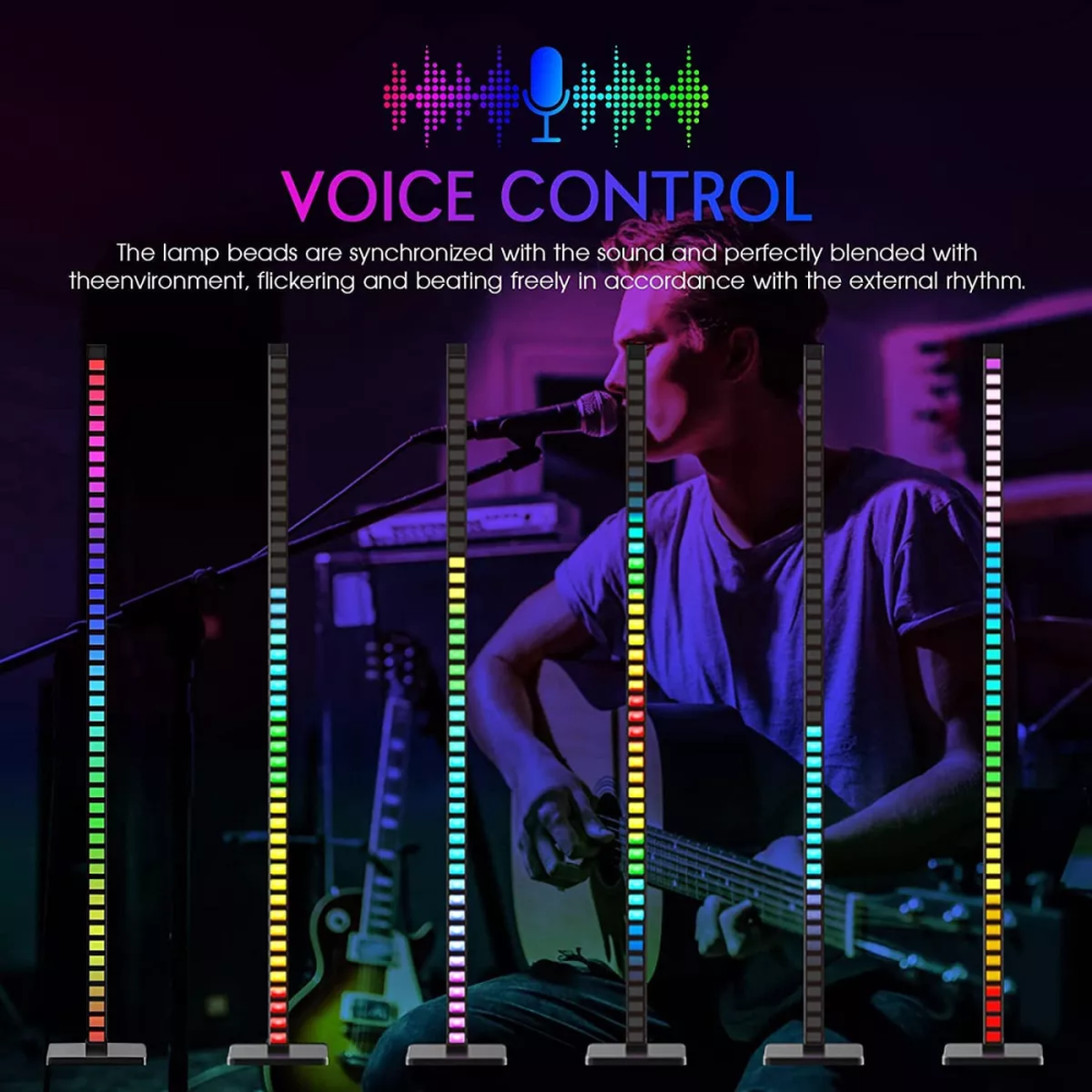 Lámpara Pie RGB 120cm Luces Rítmicas Música App Smart Life Control