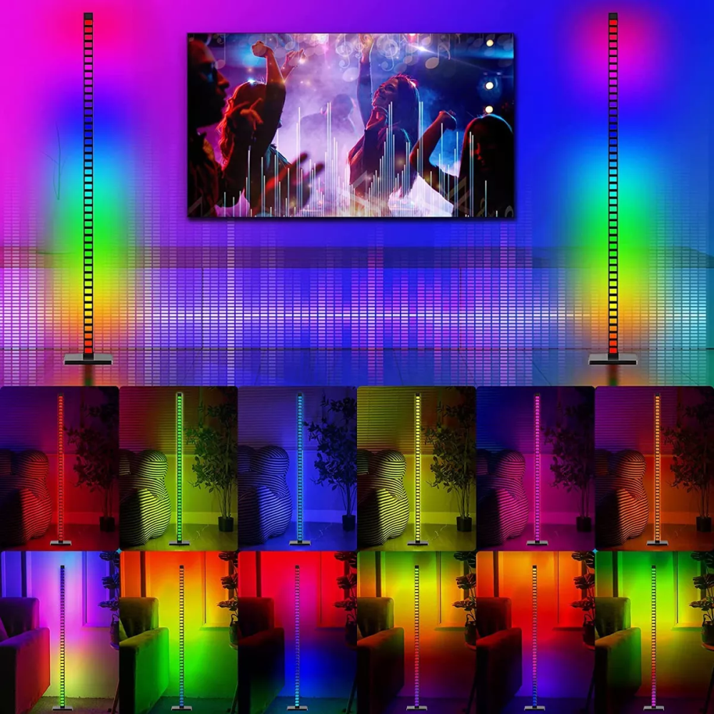 Lámpara Pie RGB 120cm Luces Rítmicas Música App Smart Life Control