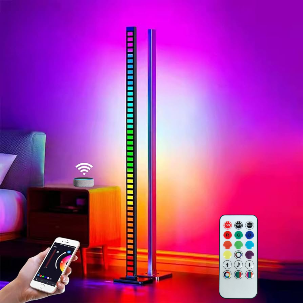 Lámpara Pie RGB 120cm Luces Rítmicas Música App Smart Life Control