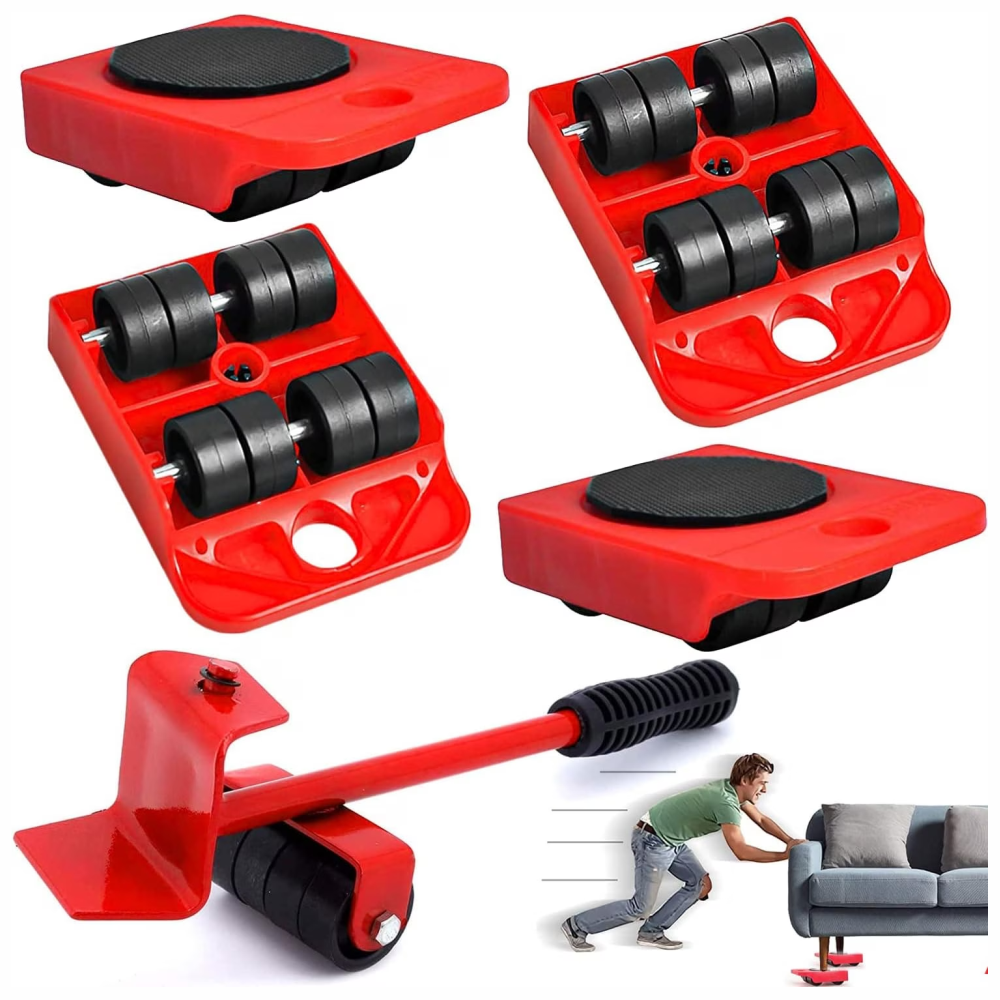 Levanta Muebles Palanca 4 Bases Deslizantes Mover Electrodomésticos