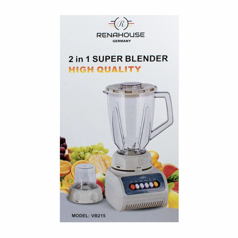 Licuadora 2x1 Renahouse Picatodo 1.5 Litros 4 Velocidades Libre BPA